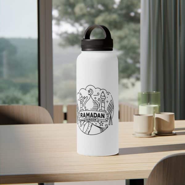 Ramadan Kareem Stainless Steel Water Bottle, Handle Lid - Image 20