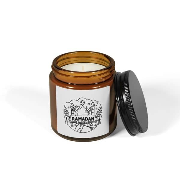Ramadan Kareem Scented Soy Candle (Multi-Size, Amber Jar) - Image 7