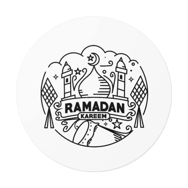 Ramadan Kareem Round Vinyl Stickers - Image 13