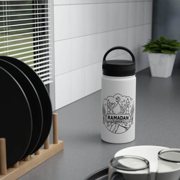 Ramadan Kareem Stainless Steel Water Bottle, Handle Lid - Image 7