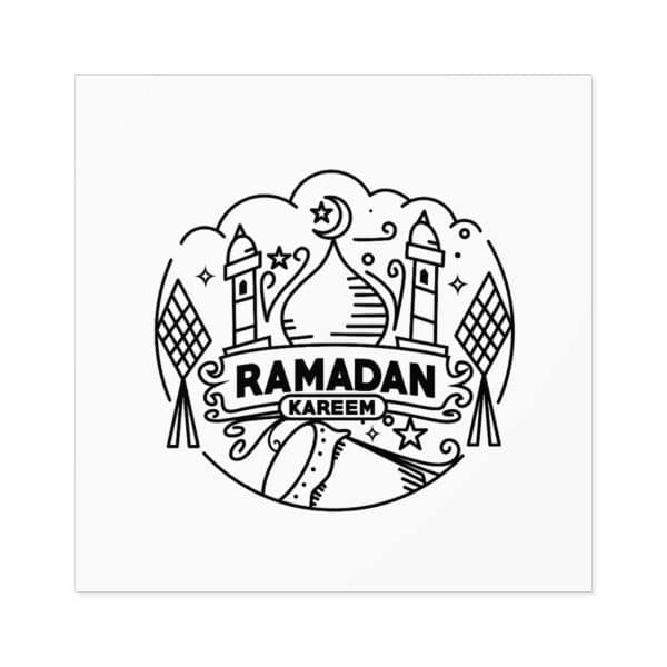 Ramadan Kareem Square Stickers, IndoorOutdoor - Image 6