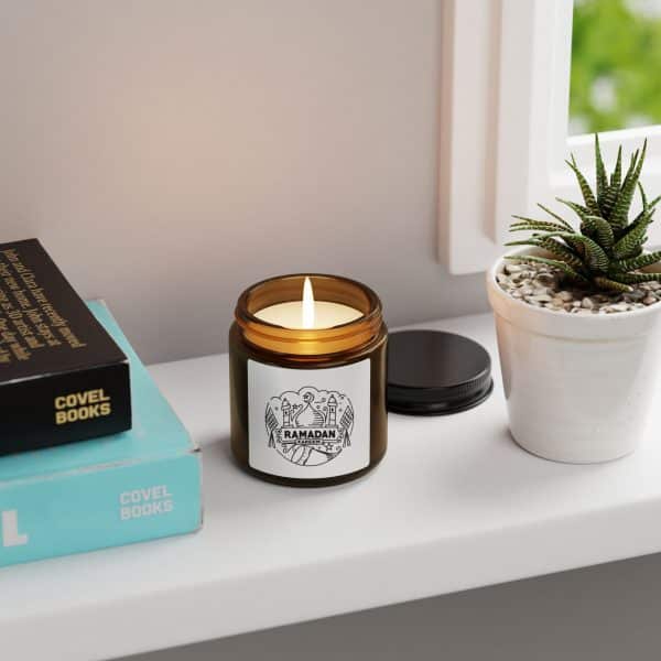Ramadan Kareem Scented Soy Candle (Multi-Size, Amber Jar) - Image 9