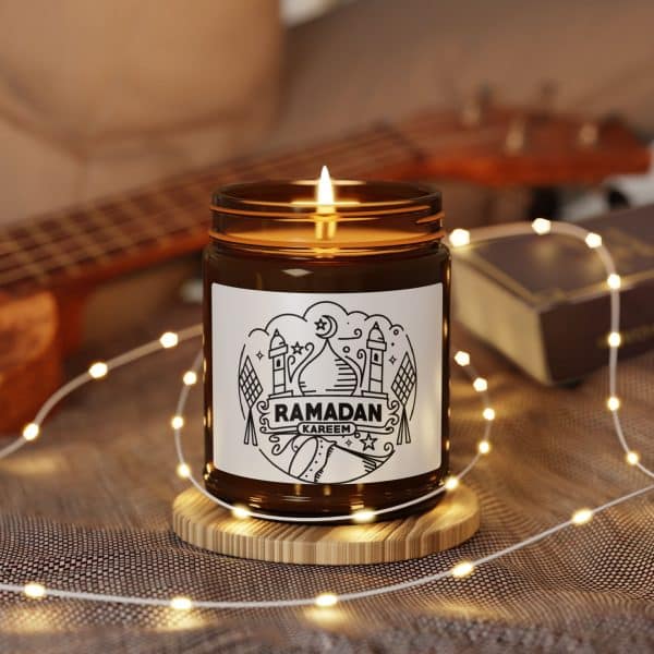 Ramadan Kareem Scented Soy Candle (Multi-Size, Amber Jar) - Image 3