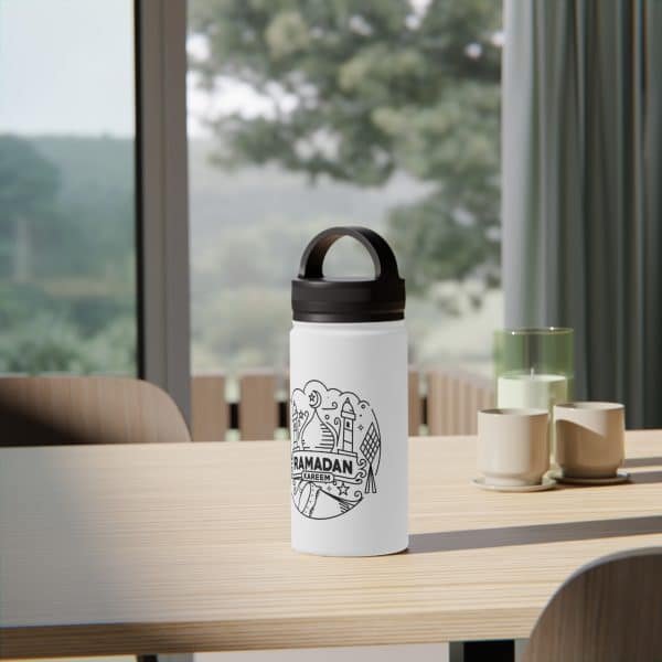 Ramadan Kareem Stainless Steel Water Bottle, Handle Lid - Image 6