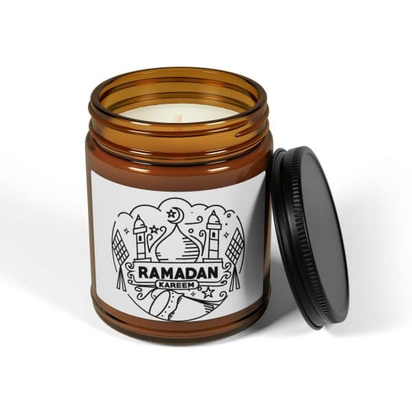 Ramadan Kareem Scented Soy Candle (Multi-Size, Amber Jar) - Image 2