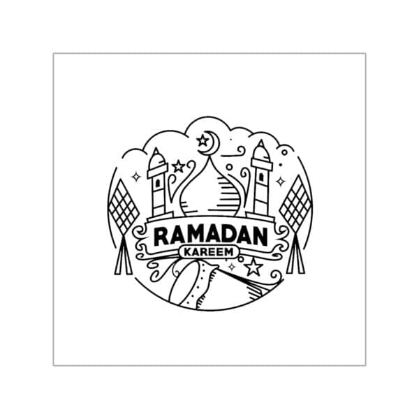 Ramadan Kareem Square Vinyl Stickers - Image 9