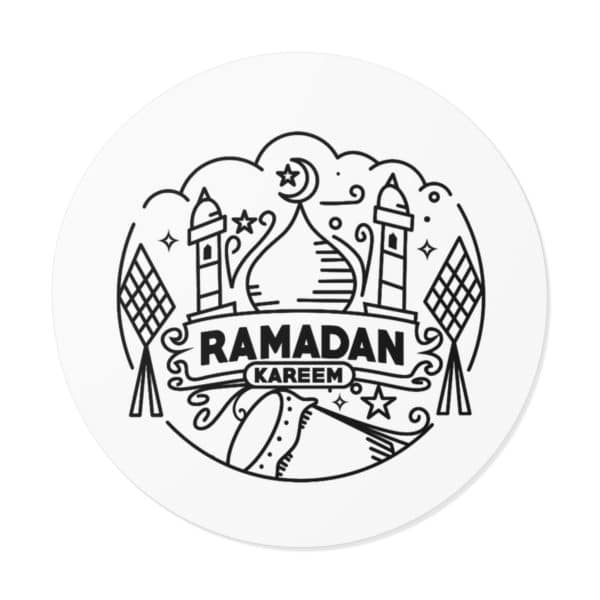 Ramadan Kareem Round Vinyl Stickers