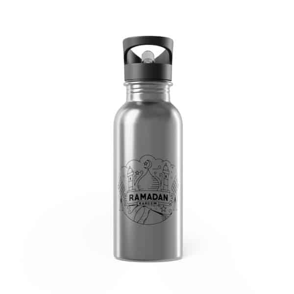 Ramadan Kareem Stainless Steel Water Bottle With Straw, 20oz