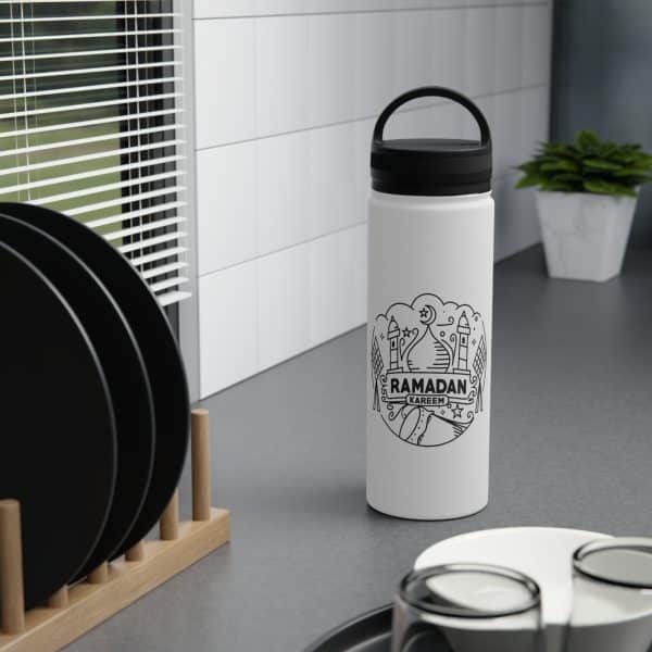 Ramadan Kareem Stainless Steel Water Bottle, Handle Lid - Image 14
