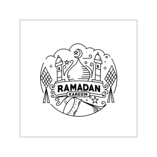 Ramadan Kareem Square Vinyl Stickers