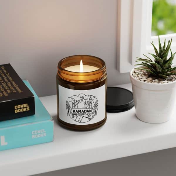 Ramadan Kareem Scented Soy Candle (Multi-Size, Amber Jar) - Image 4