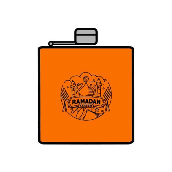 Ramadan Kareem Stainless Steel Flask, 6oz - Image 2