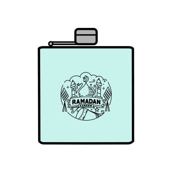 Ramadan Kareem Stainless Steel Flask, 6oz - Image 4