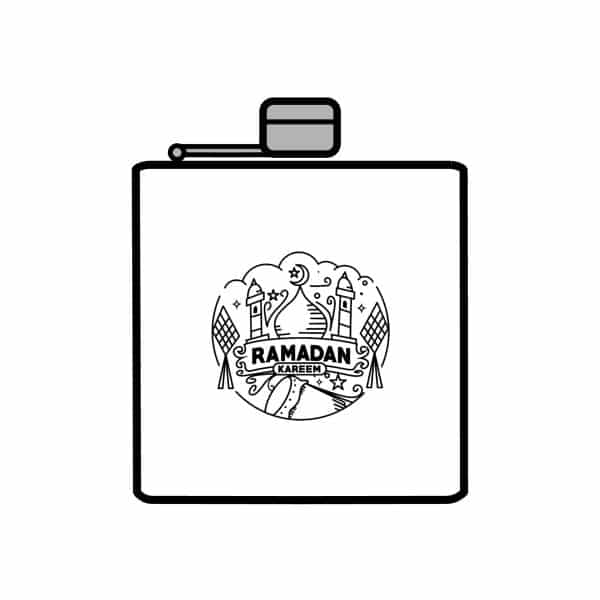 Ramadan Kareem Stainless Steel Flask, 6oz