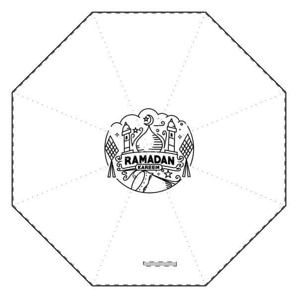 Ramadan Kareem Semi-Automatic Foldable Umbrella