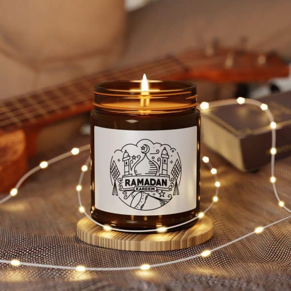 Ramadan Kareem Scented Soy Candle (Multi-Size, Amber Jar) - Image 3